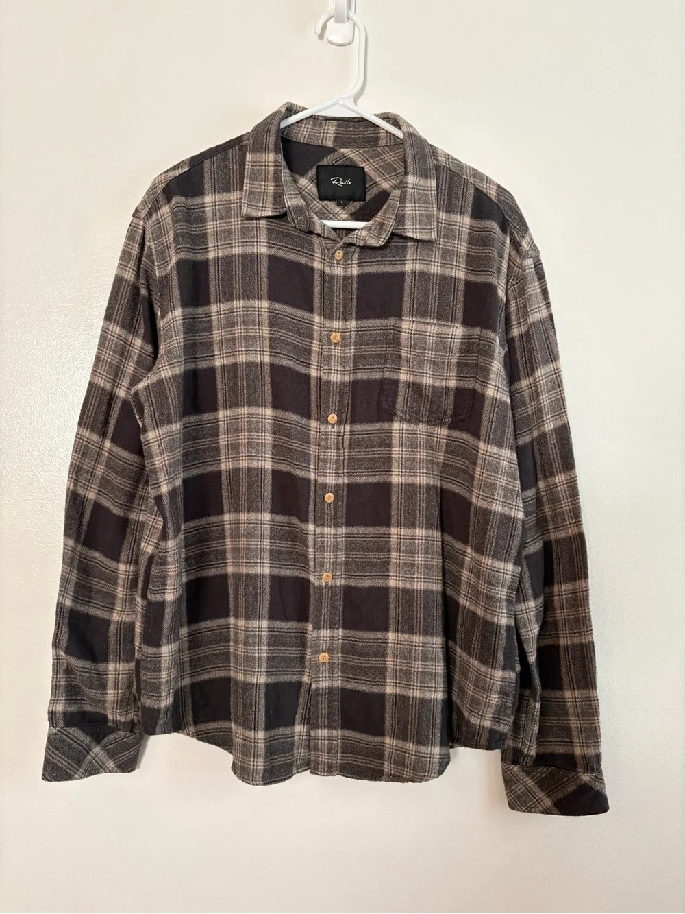 Rails Men’s Brushed Lennox Ancient Autumn Flannel Button Down Shirt Large